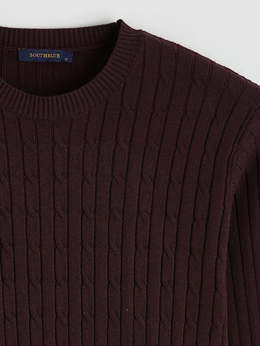 Kahverengi Bisiklet Yaka Erkek Triko Kazak-5