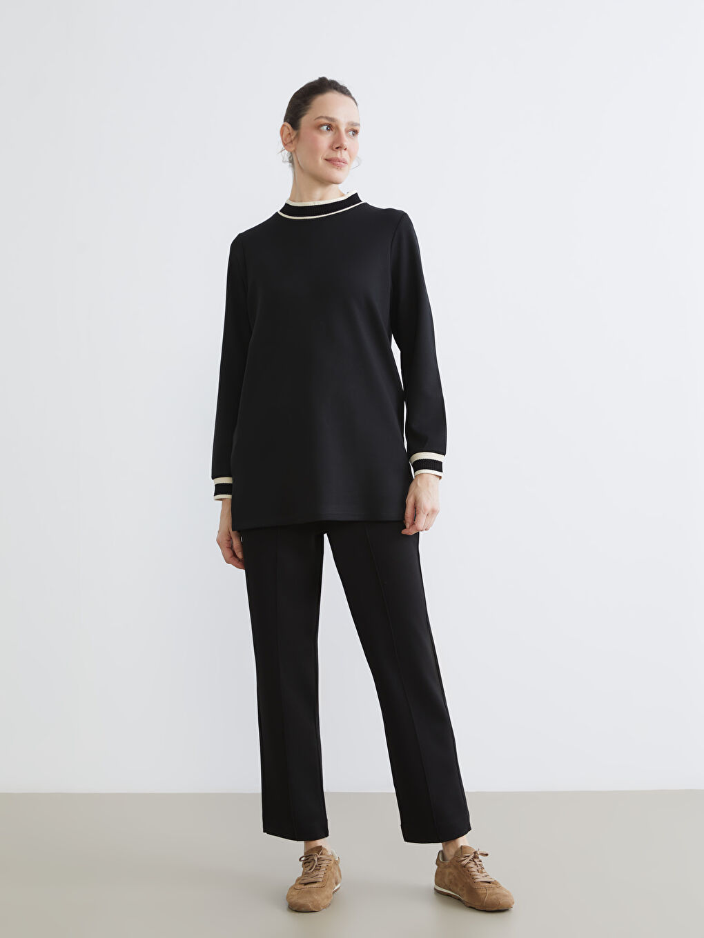 Trichterkragen Damen-Tunika-1