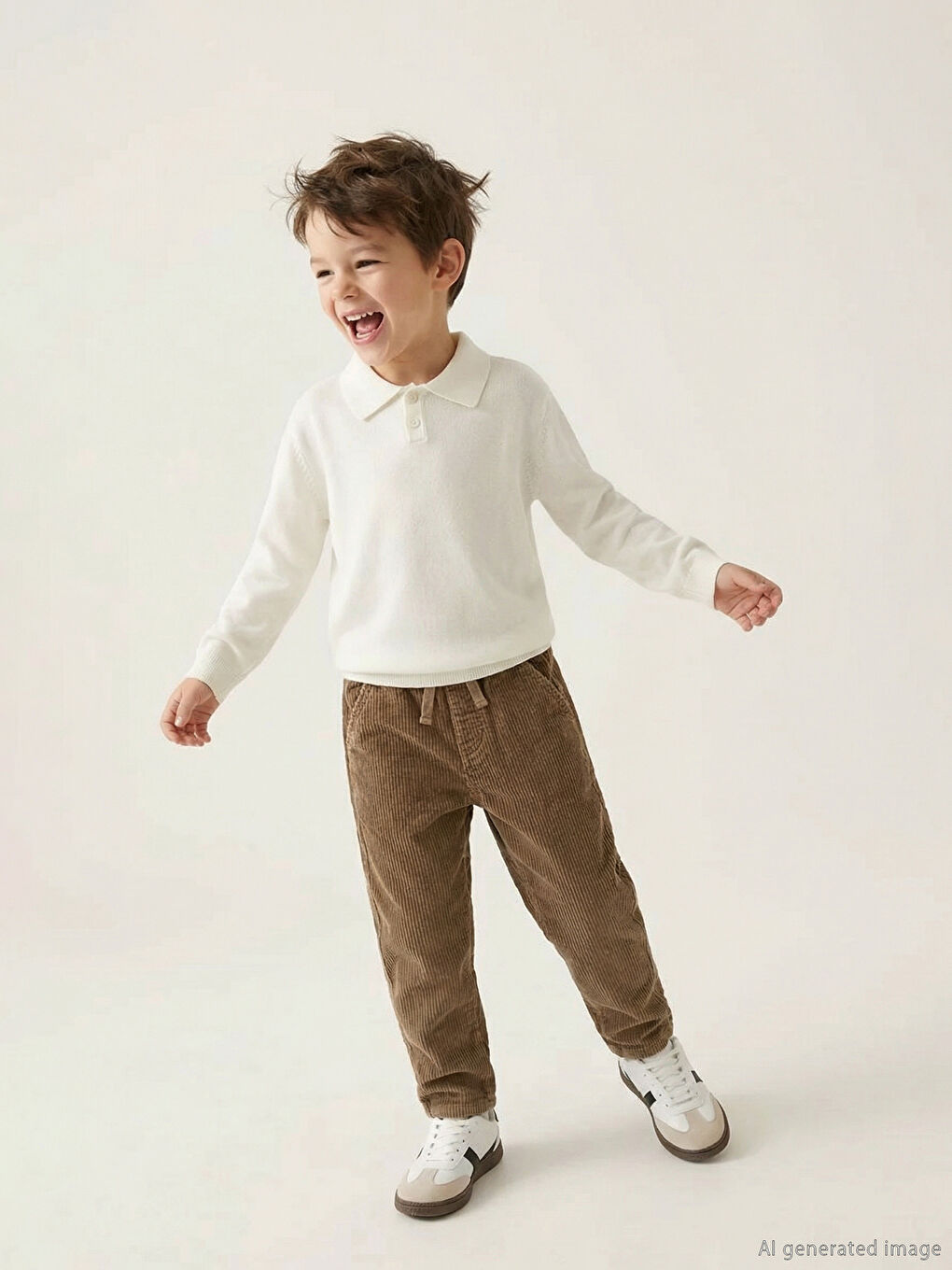 Polo Neck Long Sleeve Boys' Sweater