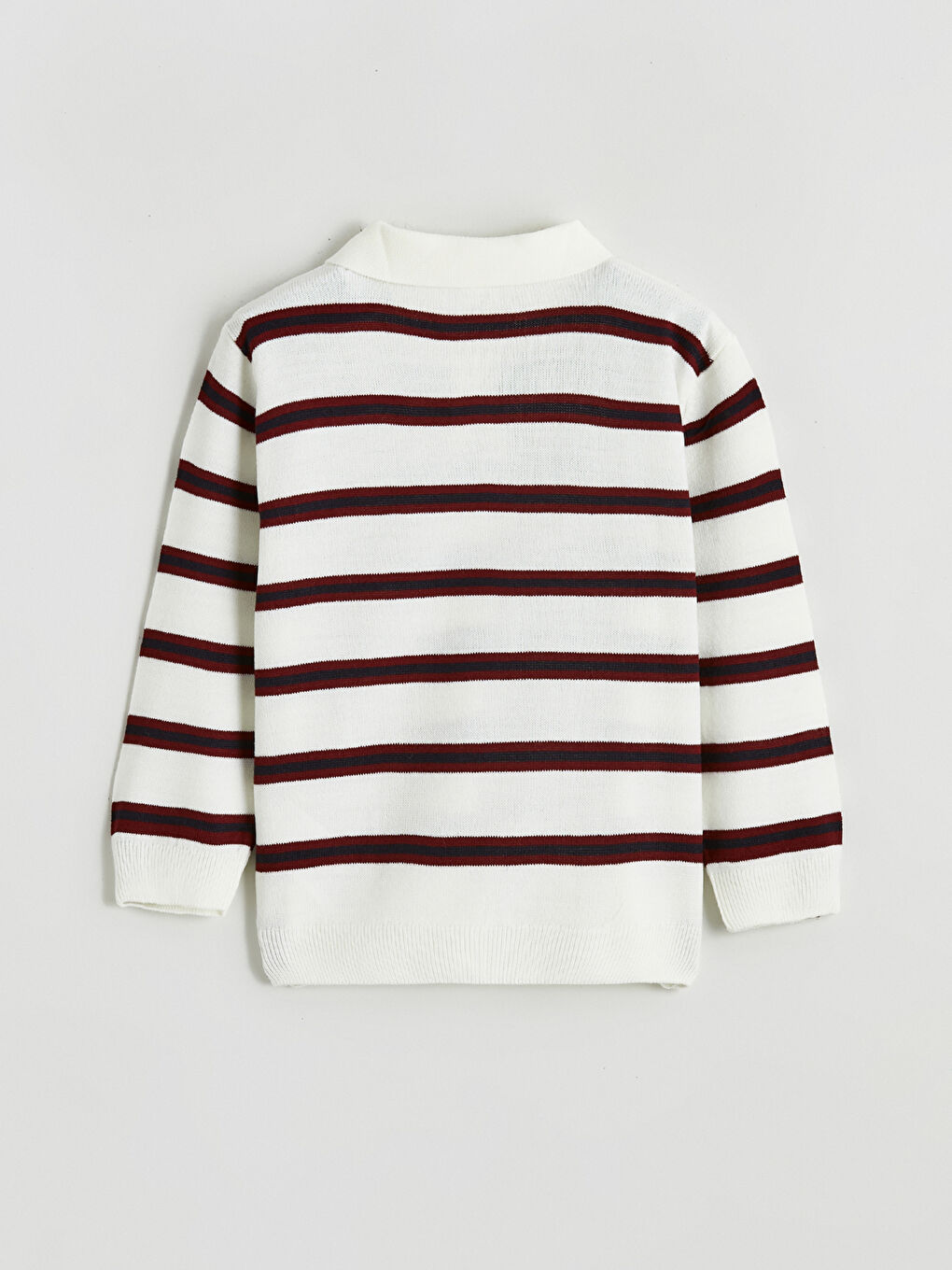 Polo Collar Striped Boys Knit Sweater-5