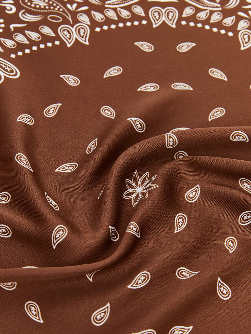 Kahverengi Desenli Kadın Bandana 2'li-3