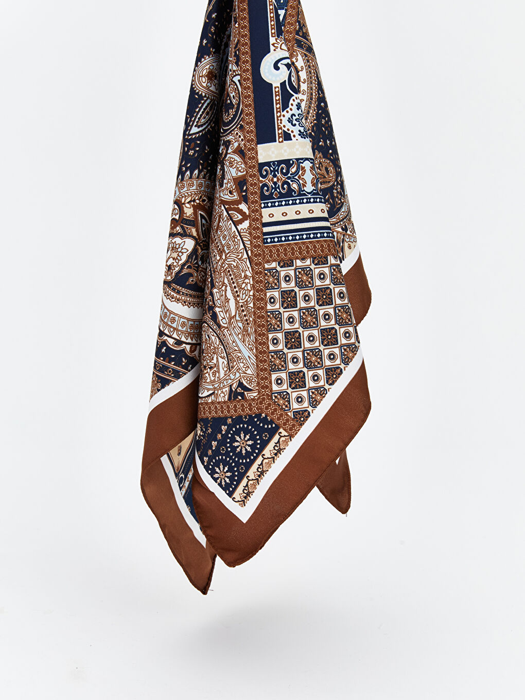 Kahverengi Desenli Kadın Bandana 2'li-5