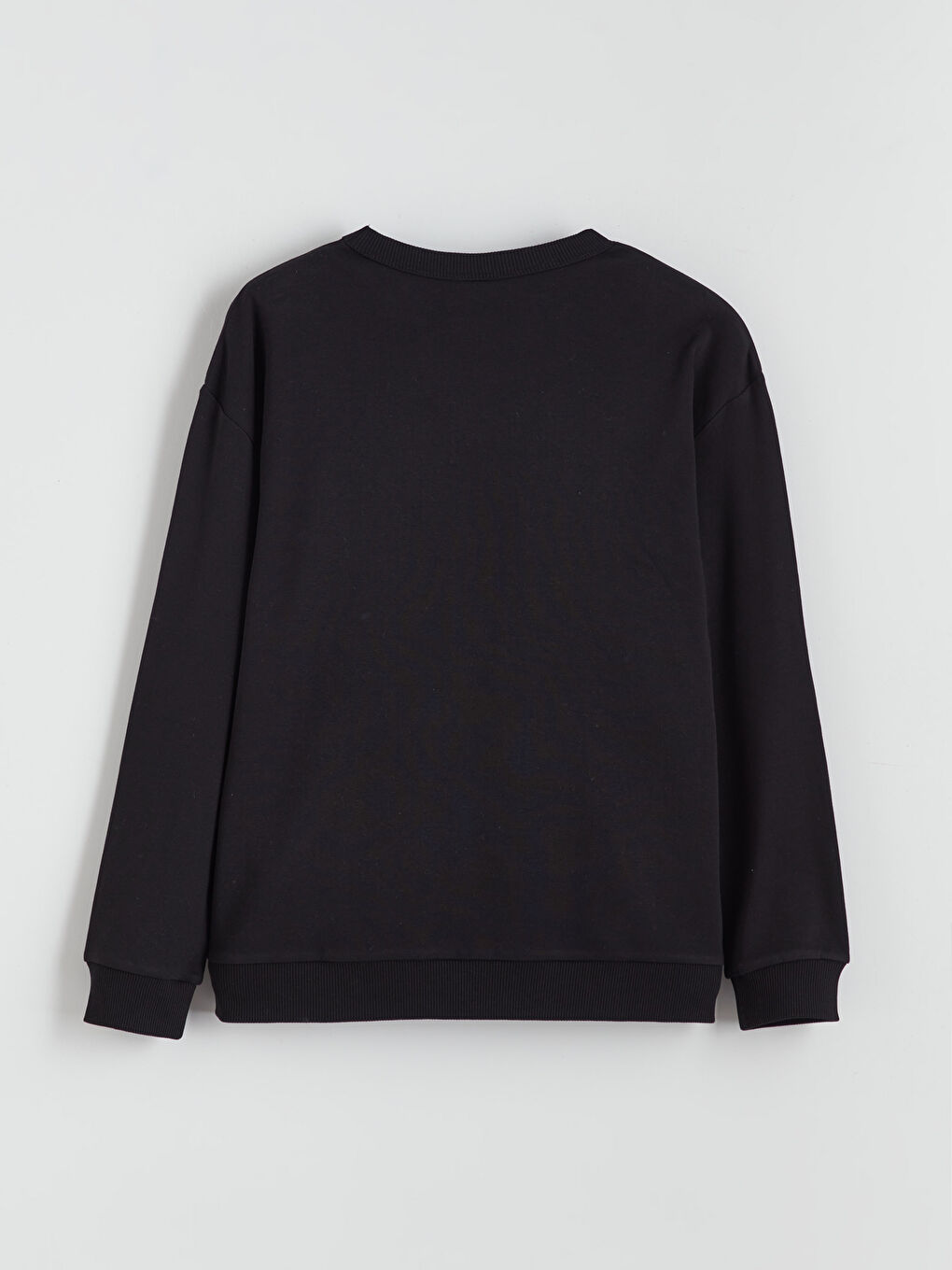 Siyah Bisiklet Yaka Slogan Baskılı Erkek Çocuk Sweatshirt-3