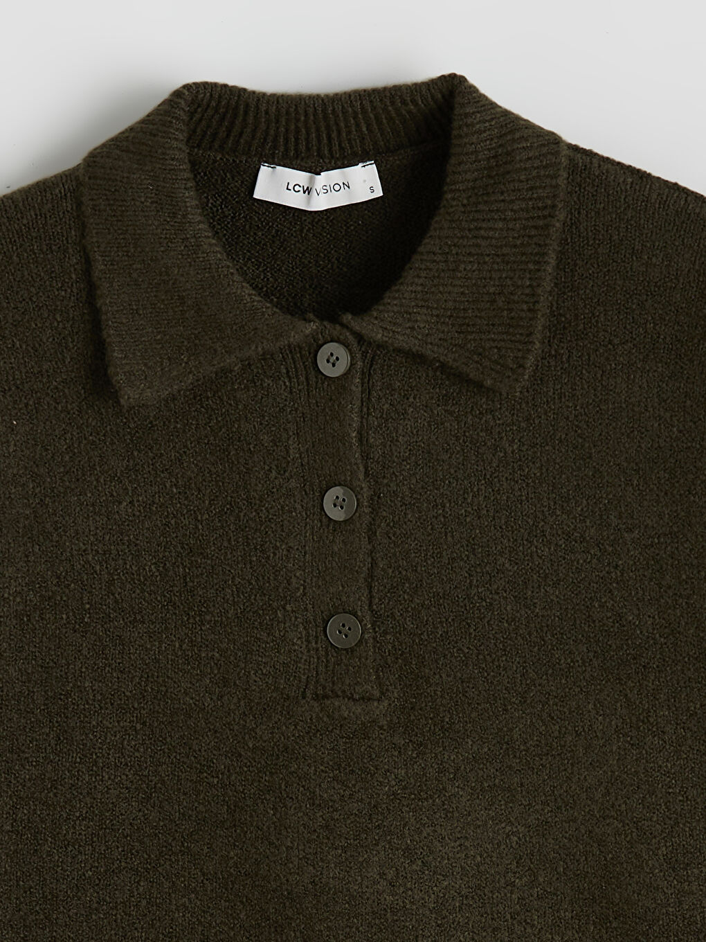 Свитер из трикотажа с воротником поло для женщин-9