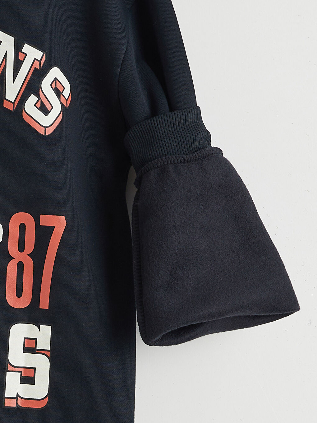 Antrasit Stranger Things Baskılı Erkek Çocuk Kalın Sweatshirt-4