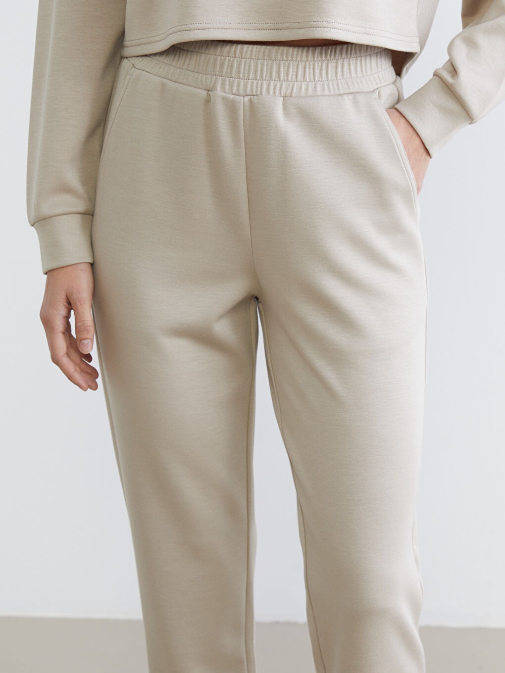 Серпімді белдік әйелдерге арналған джоггер спорттық шалбары-2