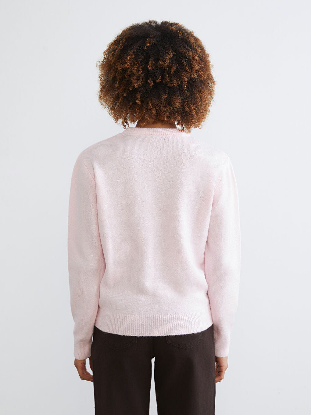 Crew Neck Women's Knitwear Sweater-3