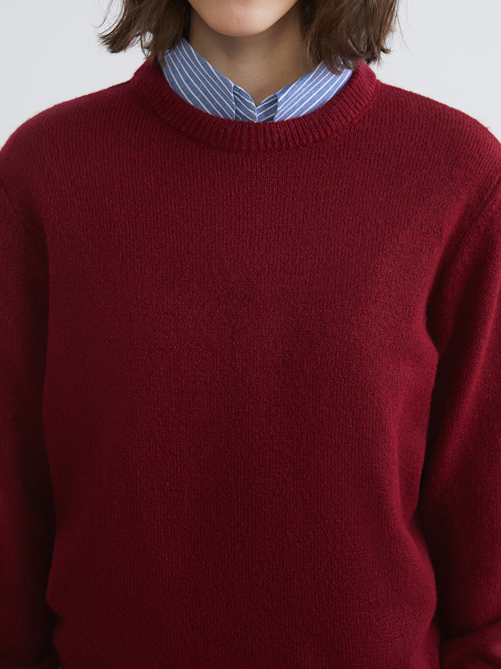 Crew Neck Women's Knitwear Sweater-2