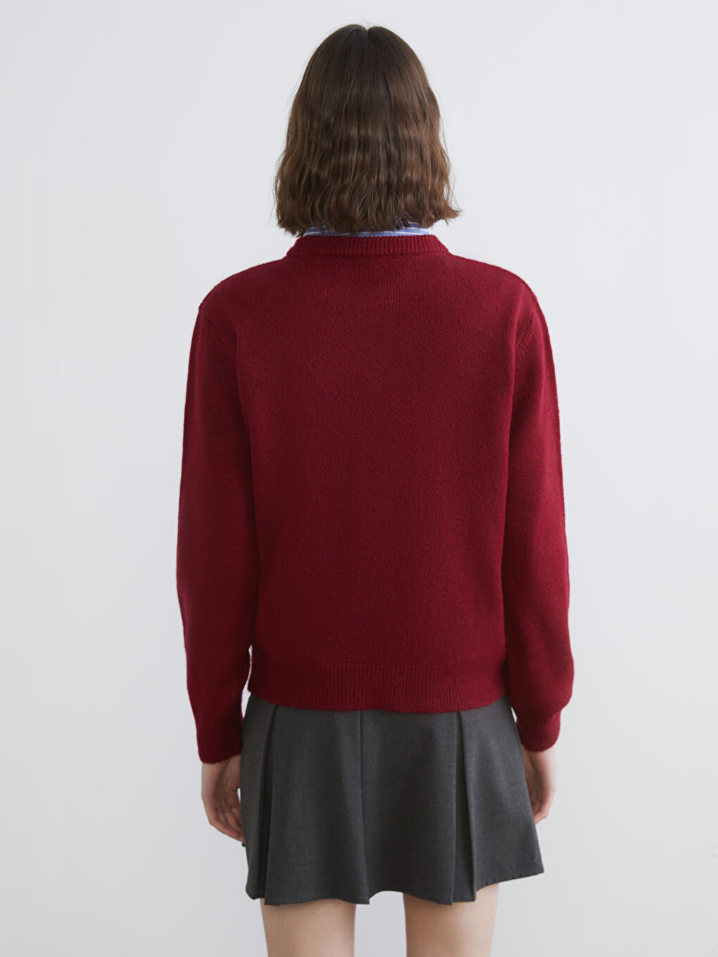 Crew Neck Women's Knitwear Sweater-3