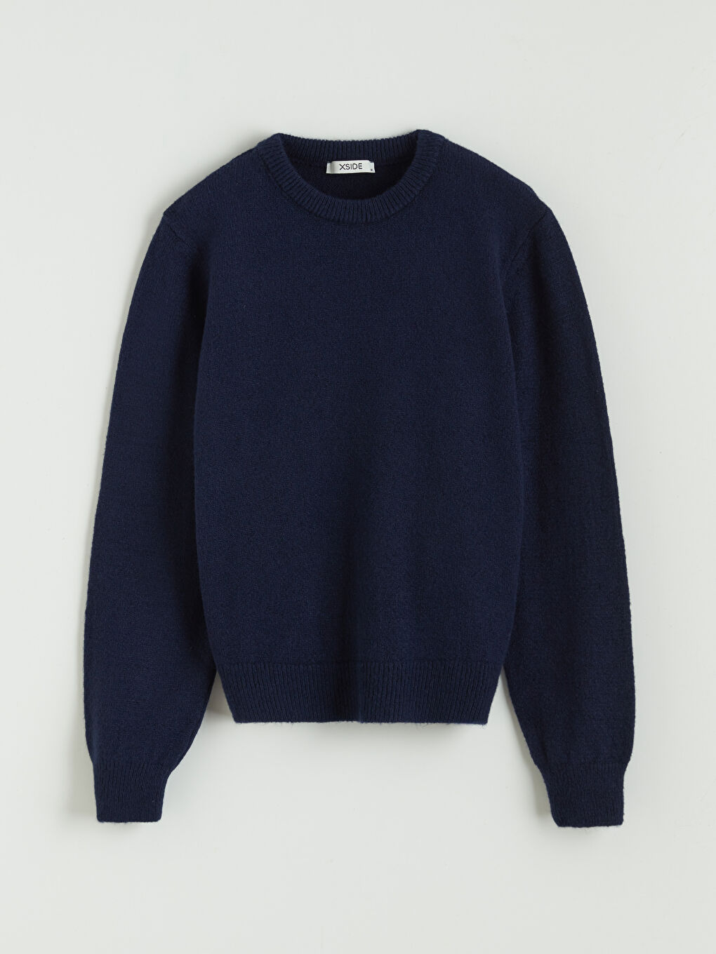 Pulover Tricotat pentru Femei, cu Guler Rotund-4