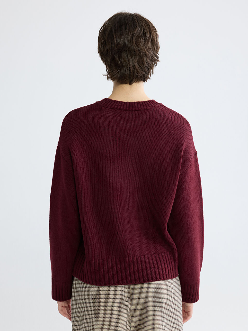 Žena BORDO Džemper -3