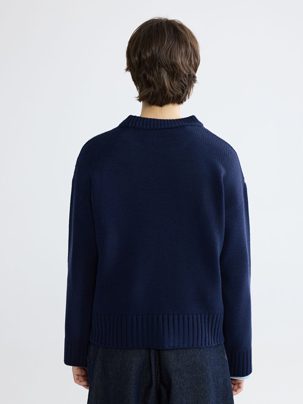 Crew Neck Women's Knitwear Sweater-3