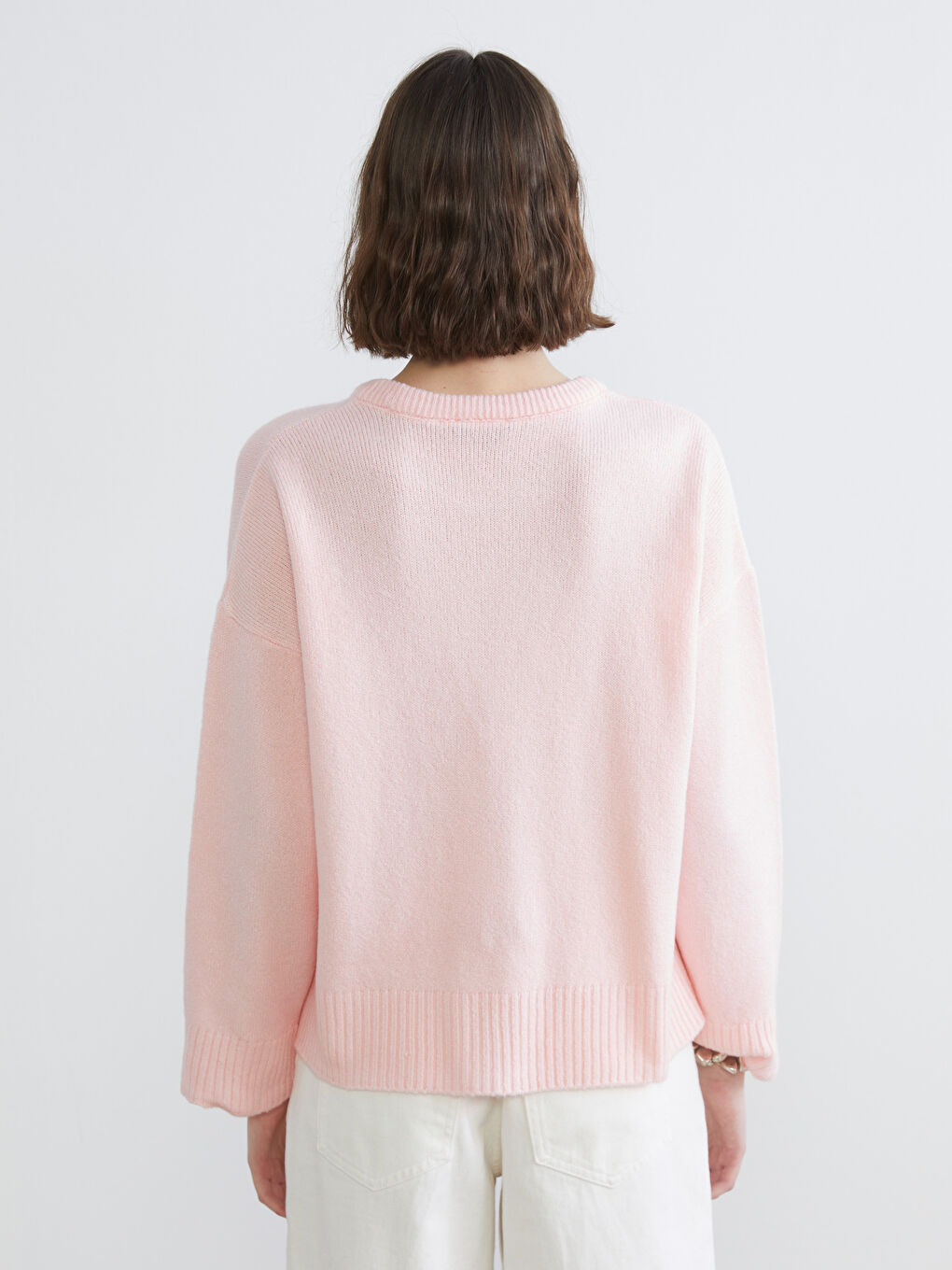 Crew Neck Women's Knitwear Sweater-3