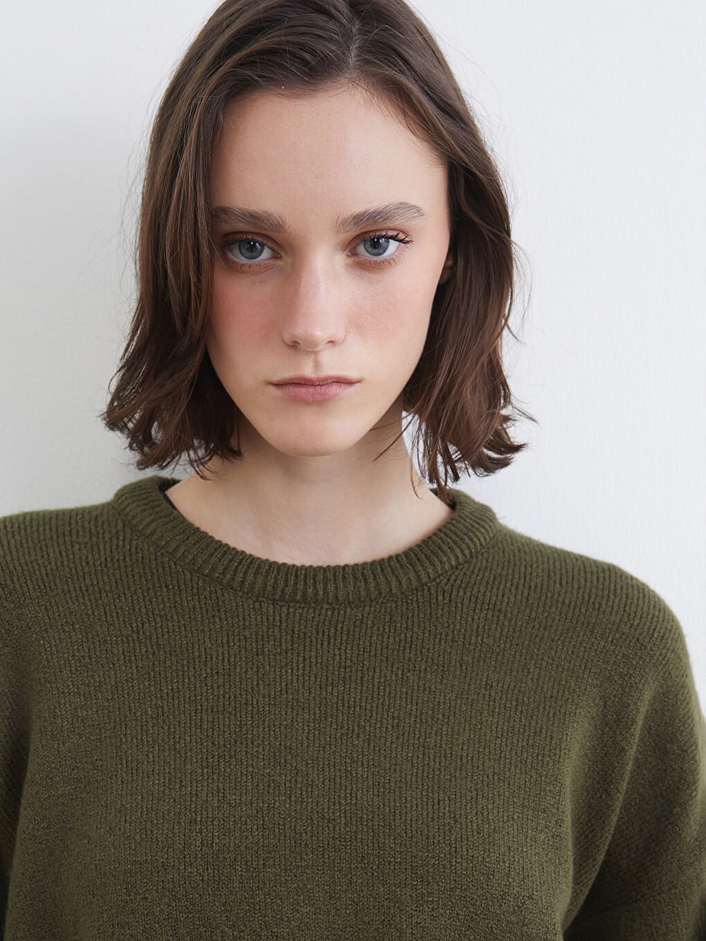 Crew Neck Women's Knitwear Sweater-2