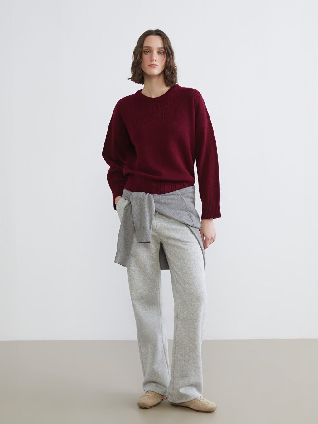 Crew Neck Women's Knitwear Sweater-1