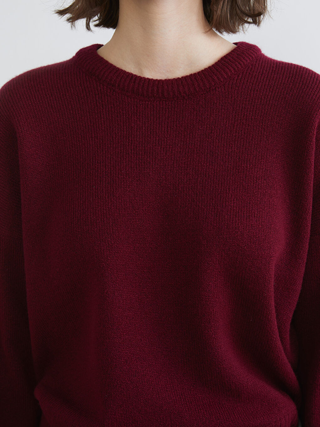 Crew Neck Women's Knitwear Sweater-2