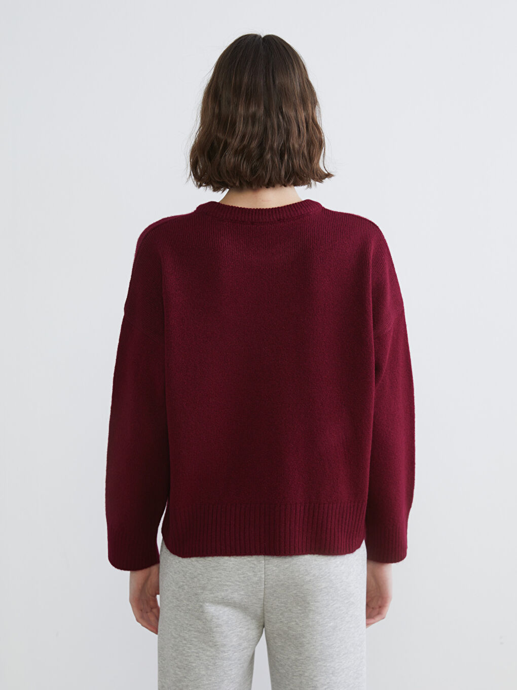 Crew Neck Women's Knitwear Sweater-3