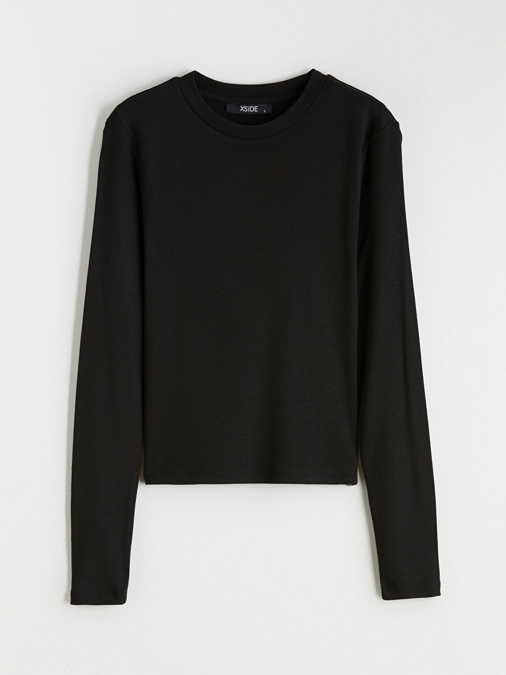 Siyah Bisiklet Yaka Modal Karışımlı Kadın Body-4