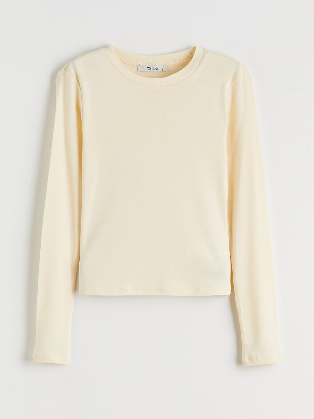 Bej Bisiklet Yaka Modal Karışımlı Kadın Body-4