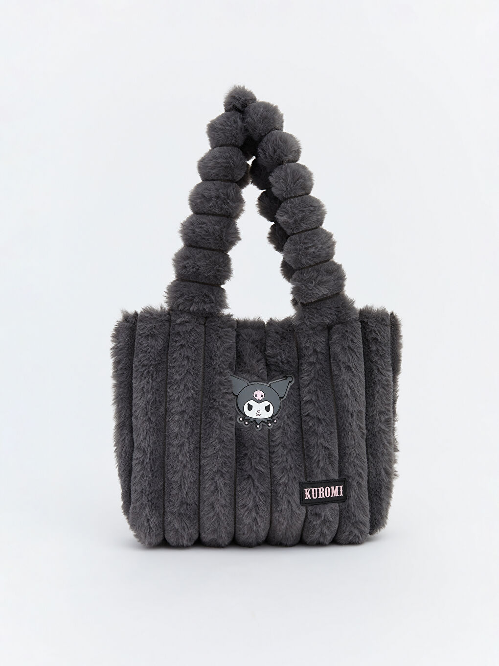 Kuromi Printed Girls' Plush Shoulder Bag