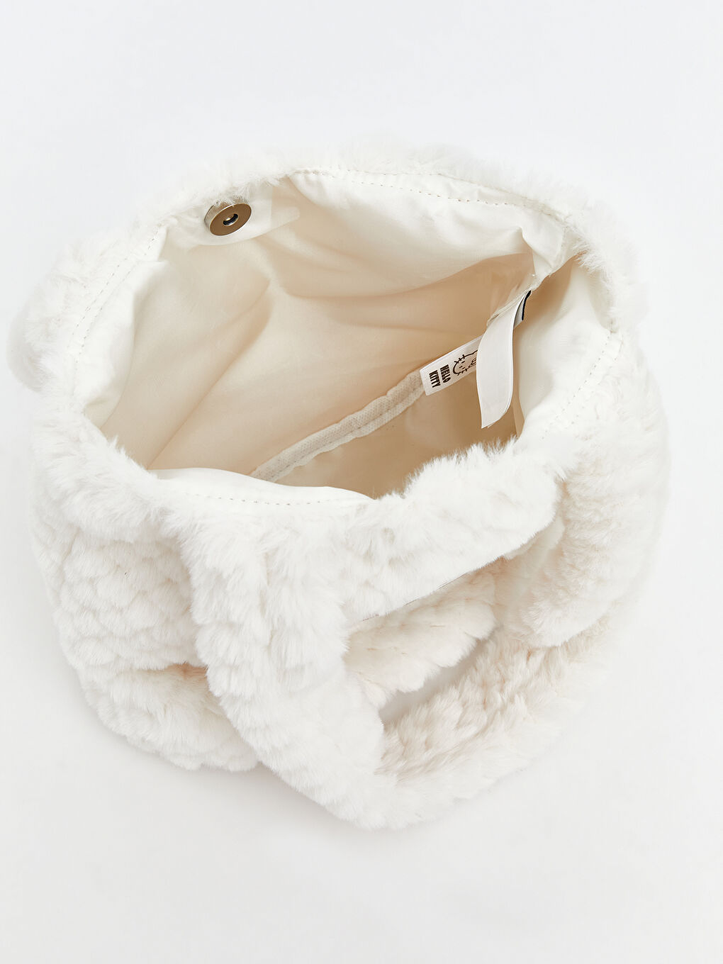 Ekru Hello Kitty Nakışlı Kız Çocuk Pelüş Omuz Çantası-3