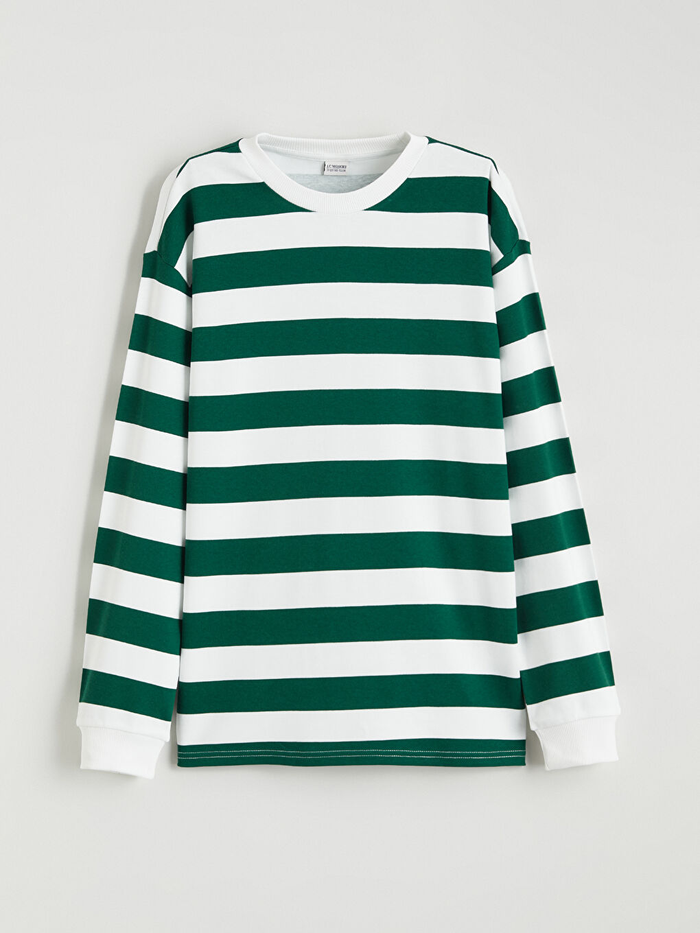 Yeşil Bisiklet Yaka Çizgili Erkek Çocuk Tişört