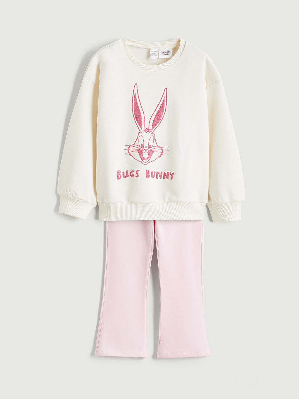 Bugs Bunny Printed Girls' Sweatshirt and Leggings-2