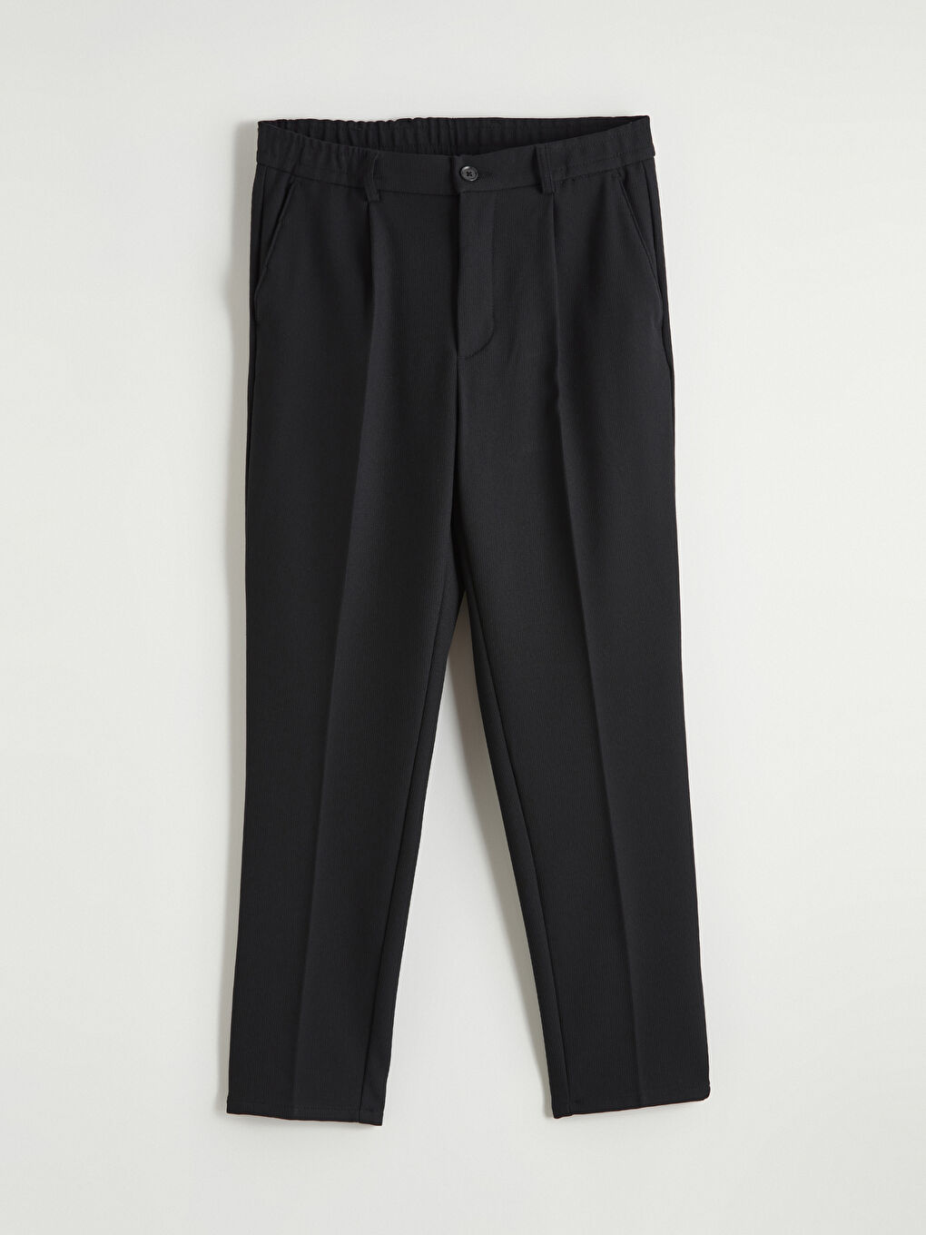 Lacivert Standart Kalıp Armürlü Erkek Pantolon