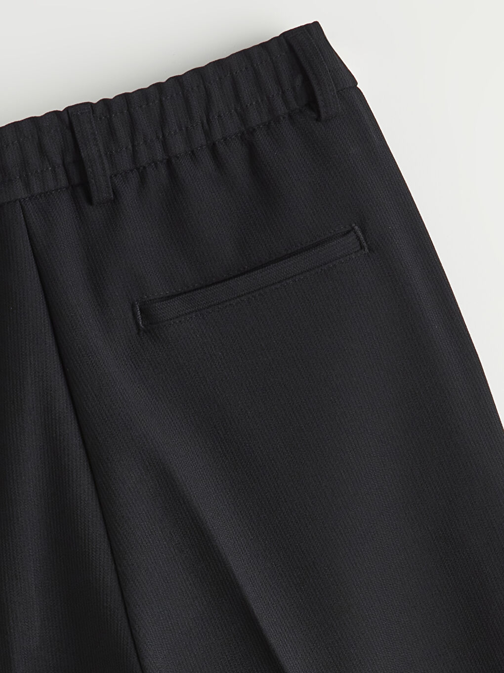 Lacivert Standart Kalıp Armürlü Erkek Pantolon-1