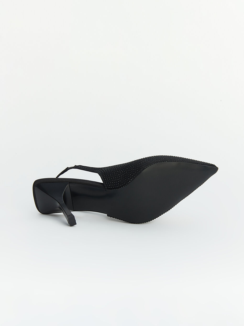 Siyah Sivri Burun Kadın Topuklu Ayakkabı-4