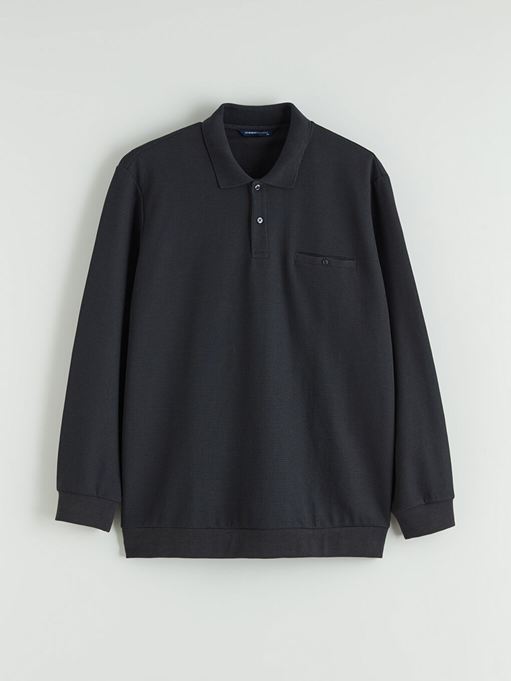 Antrasit Polo Yaka Erkek Sweatshirt