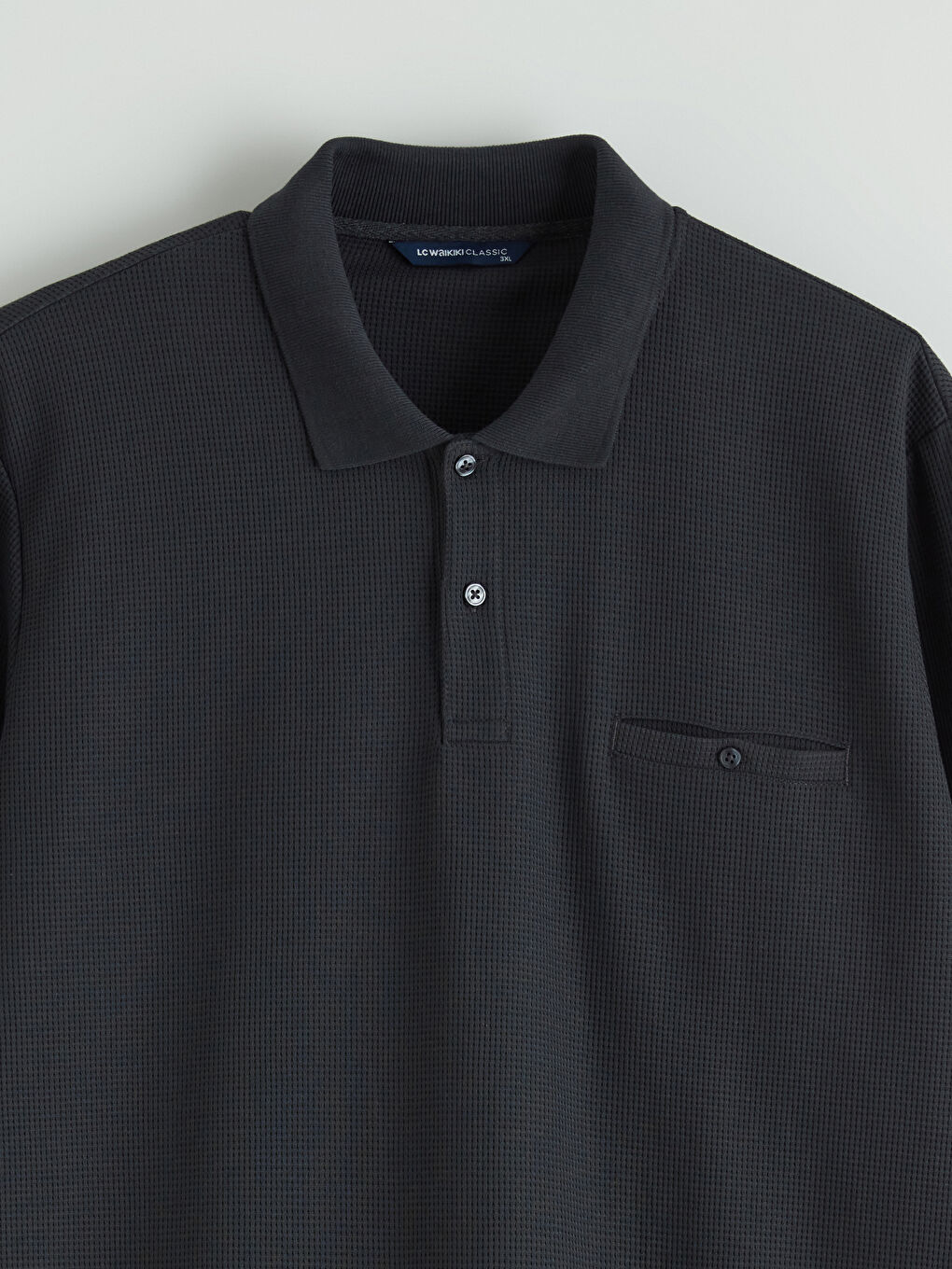 Antrasit Polo Yaka Erkek Sweatshirt-1