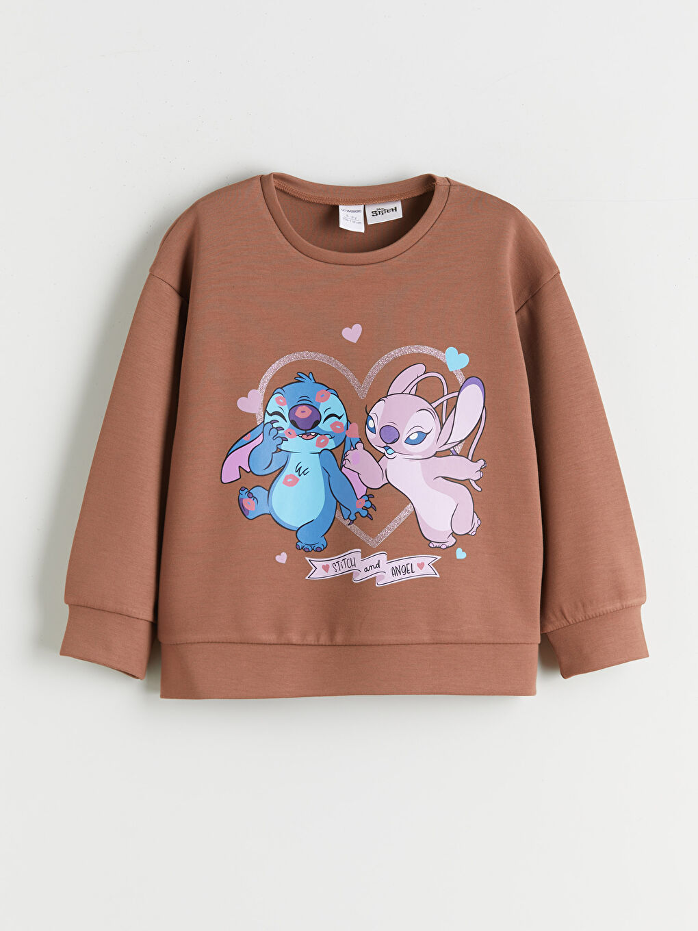 Толстовка для дівчаток з круглим вирізом горловини, стібками та принтом ангела