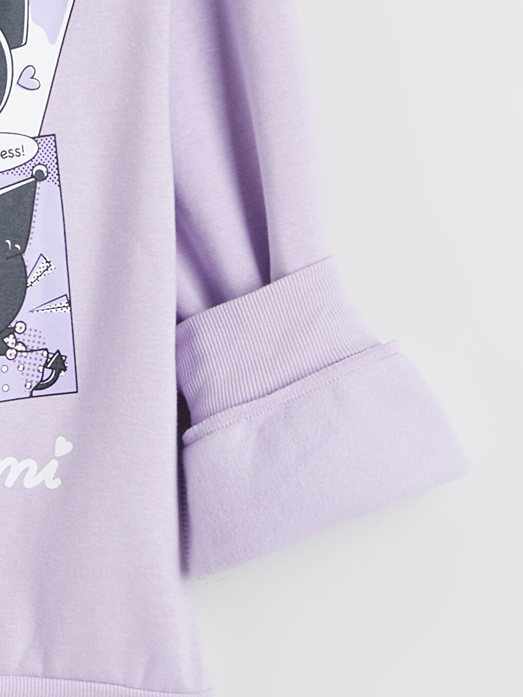 Kuromi Printed Girls' Thick Sweatshirt-3