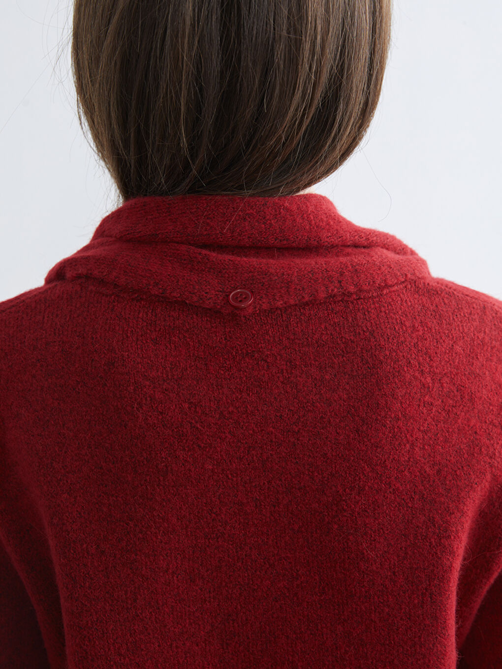 Женщины Красный Свитер-3