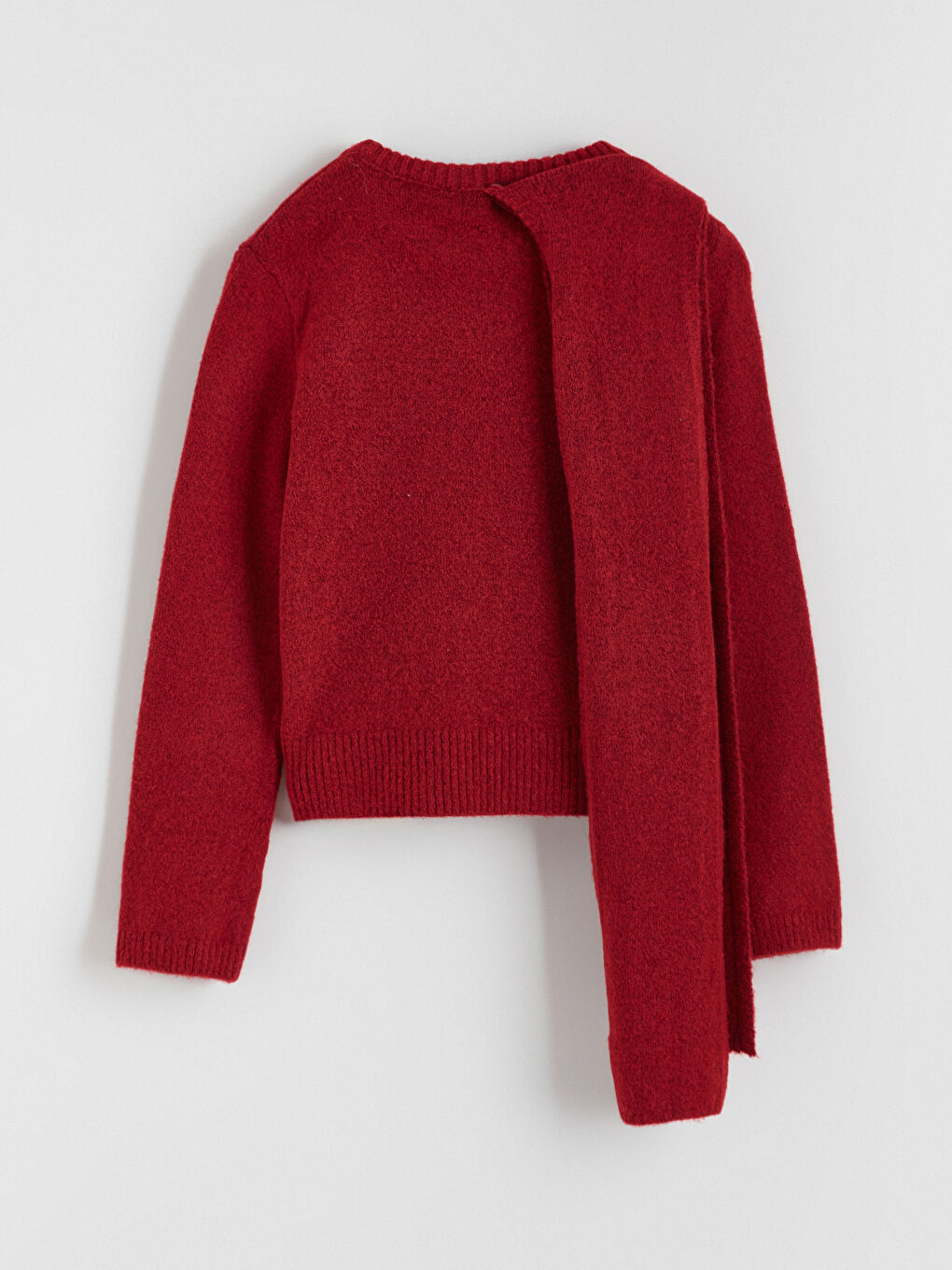 Женщины Красный Свитер-7