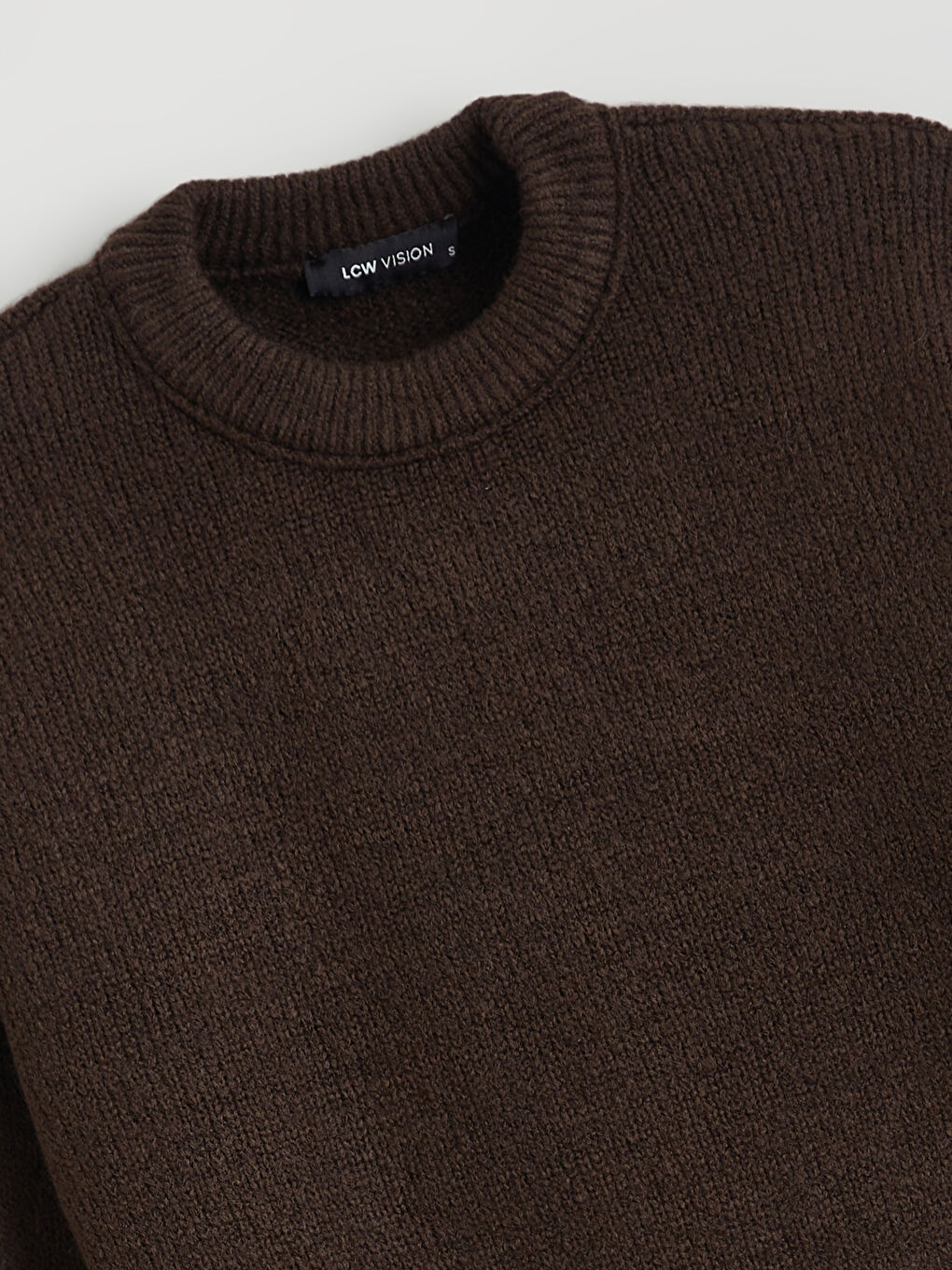 Kahverengi Bisiklet Yaka Kadın Triko Kazak-9