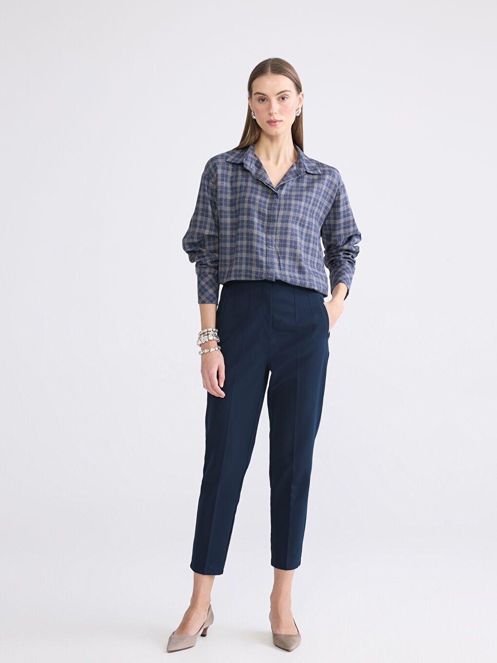 قميص كحلي امرأة-1