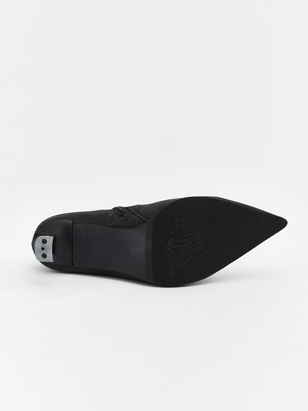 Siyah Fermuarlı Kadın Topuklu Bot-3