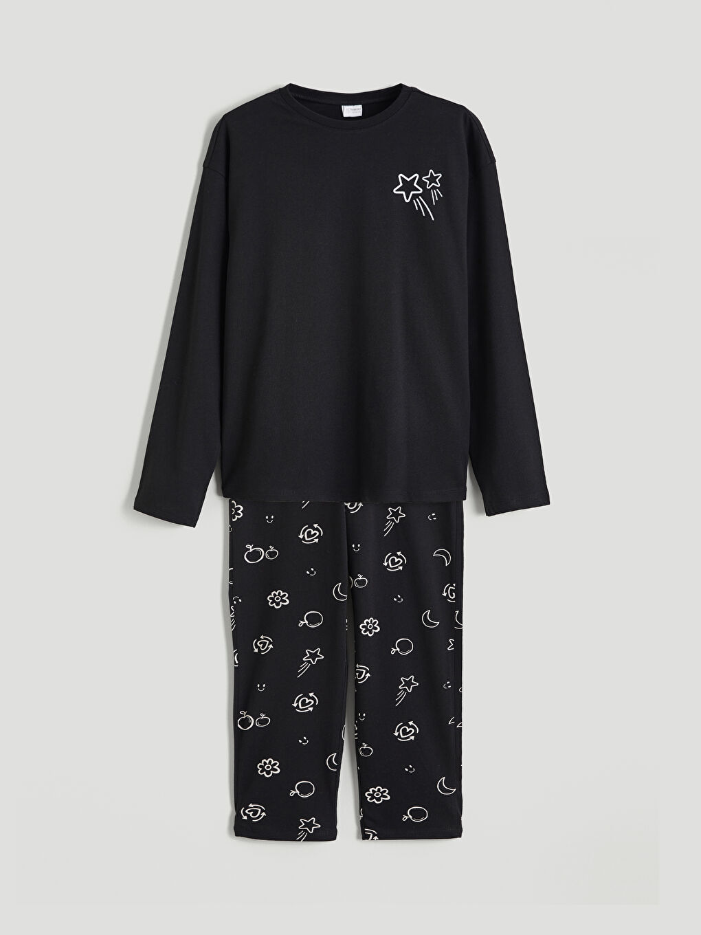 Crew Neck Girls' Pyjama Set