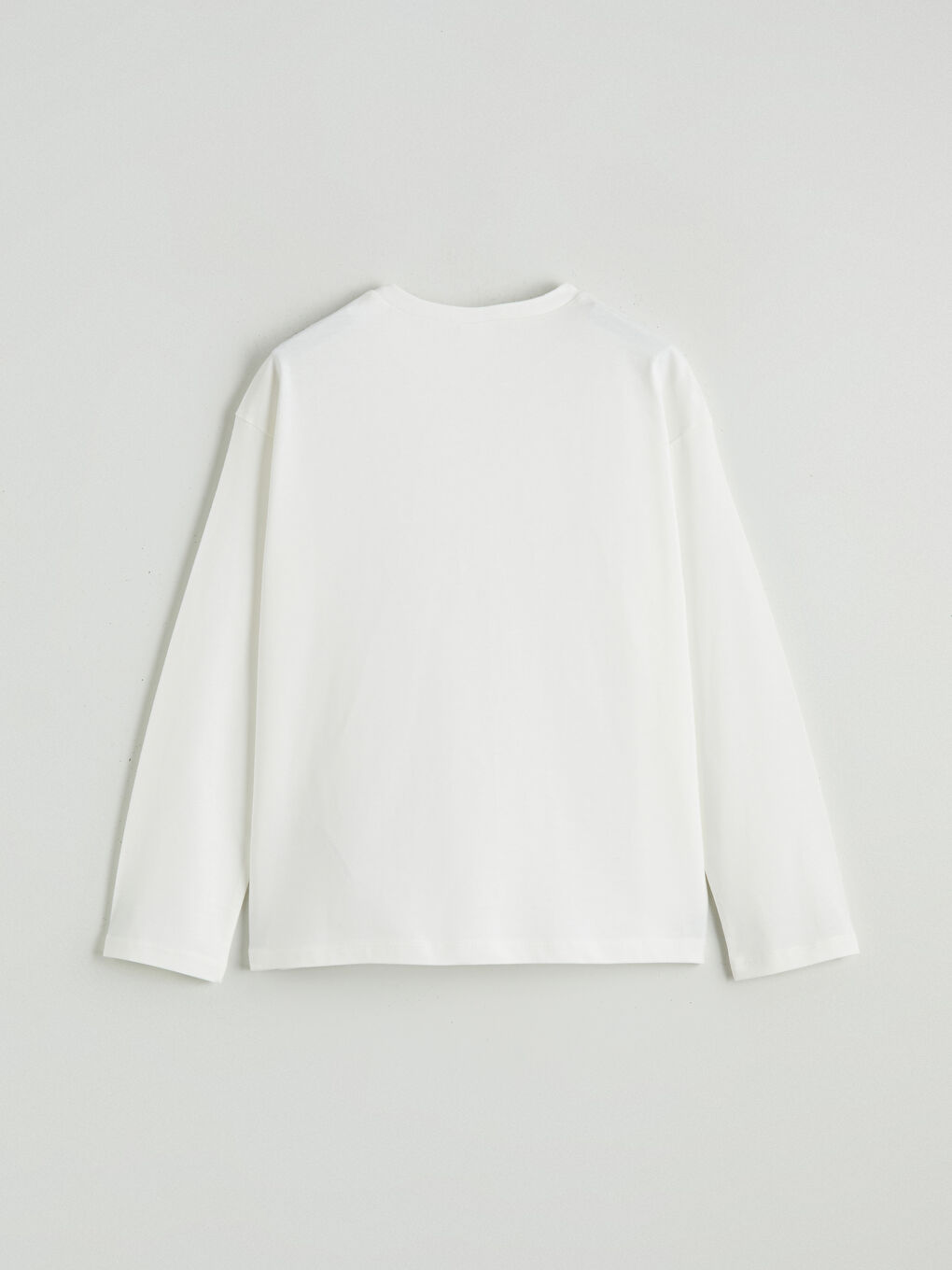 Комплект пижами за момичета с принт и кръгло деколте-3