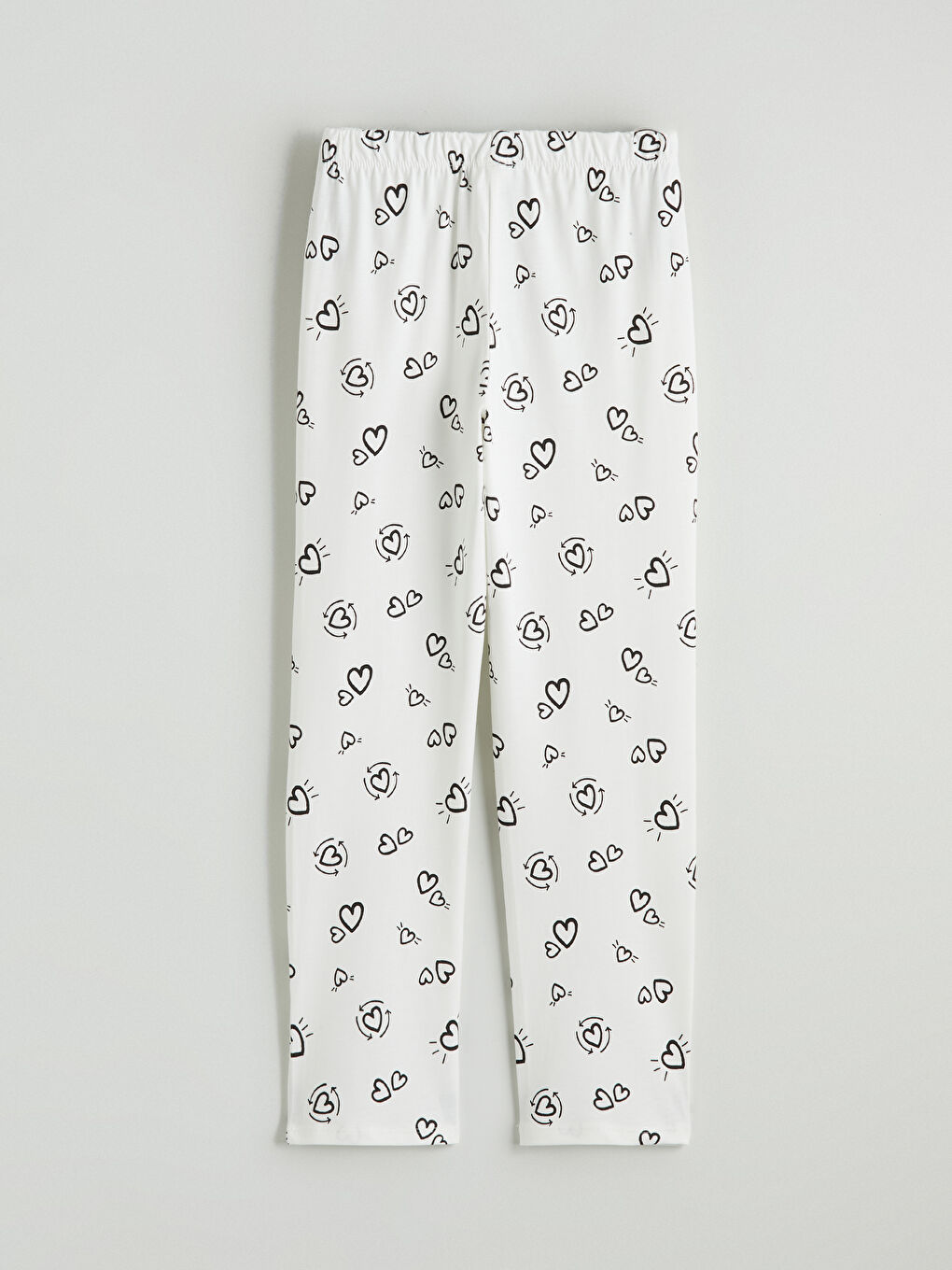 Комплект пижами за момичета с принт и кръгло деколте-6