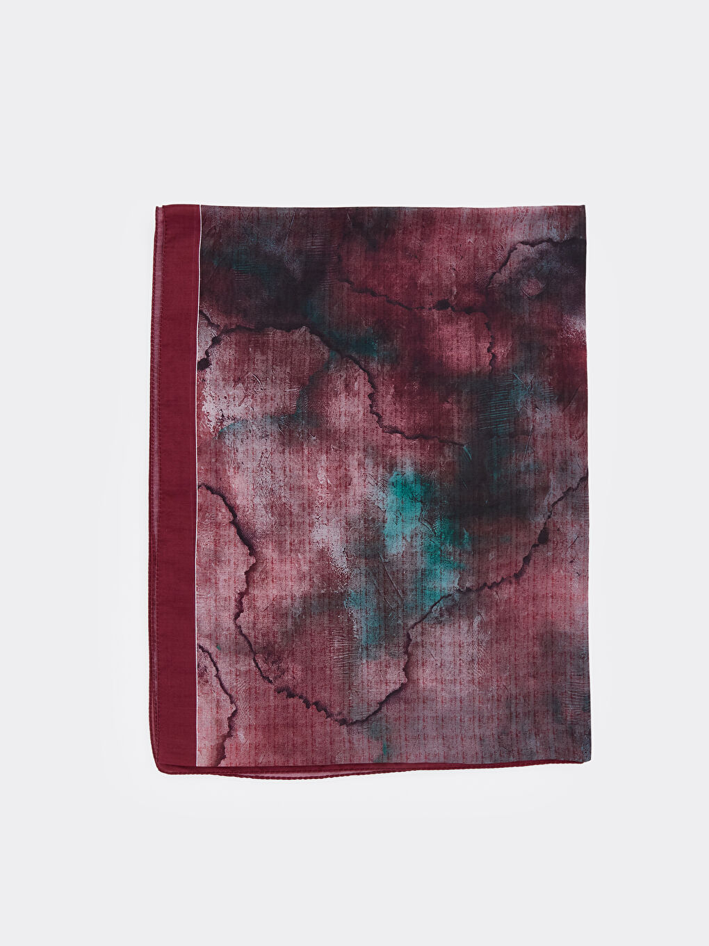 Bordo Desenli Kadın Şal-1