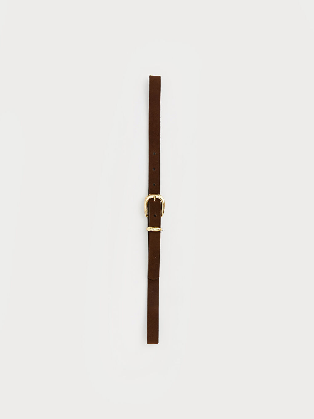 Kahverengi Deri Görünümlü Kadın Kemer 2'li-2