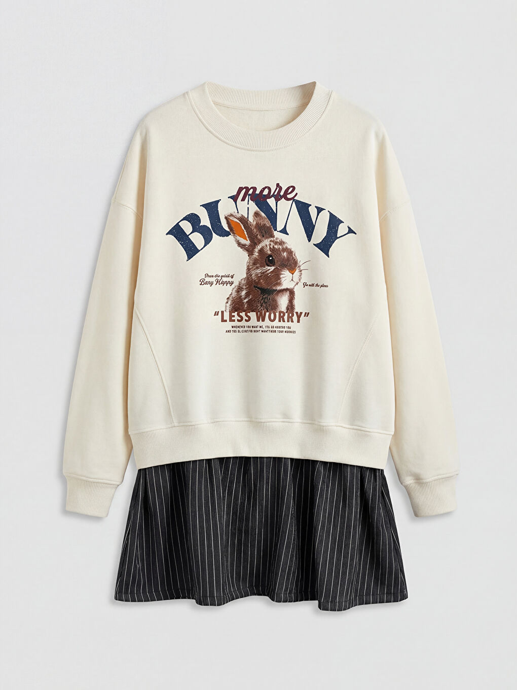 Bisiklet Yaka Kız Çocuk Sweatshirt