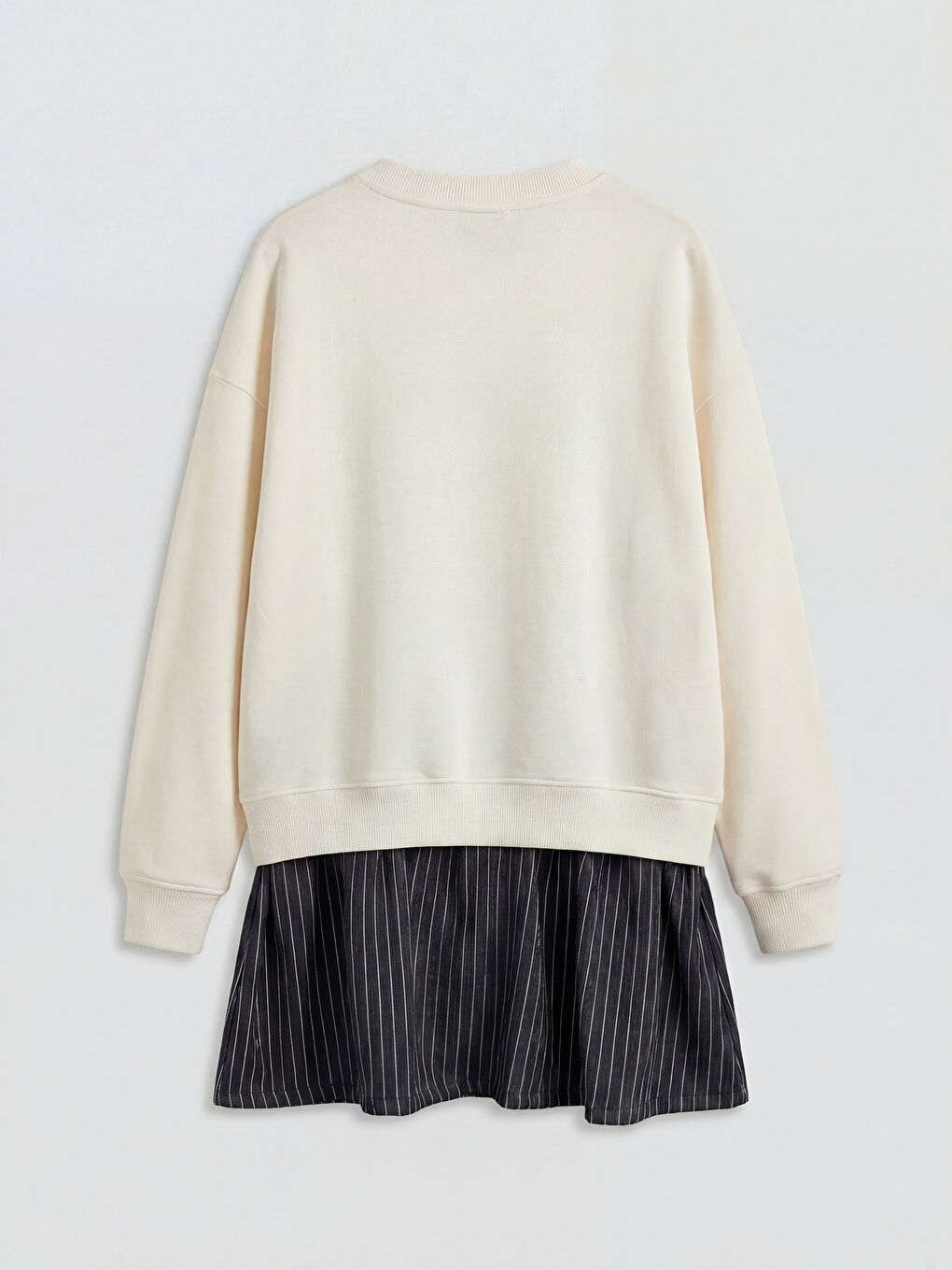 Bisiklet Yaka Kız Çocuk Sweatshirt-1