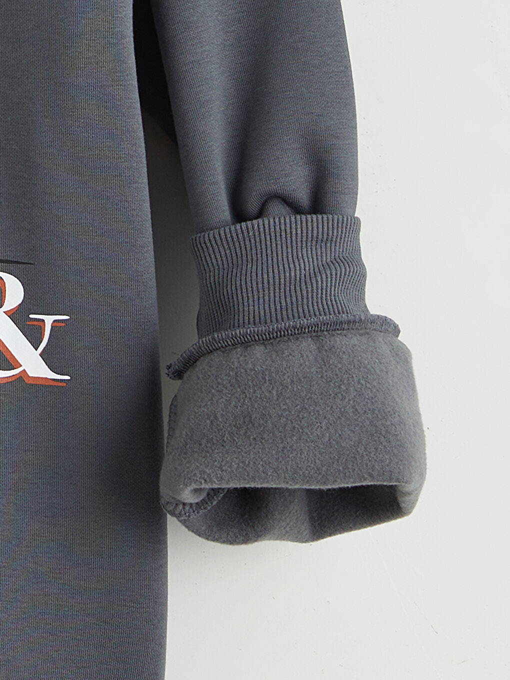 Antrasit Bugs Bunny Baskılı Oversize Kadın Kalın Sweatshirt-5