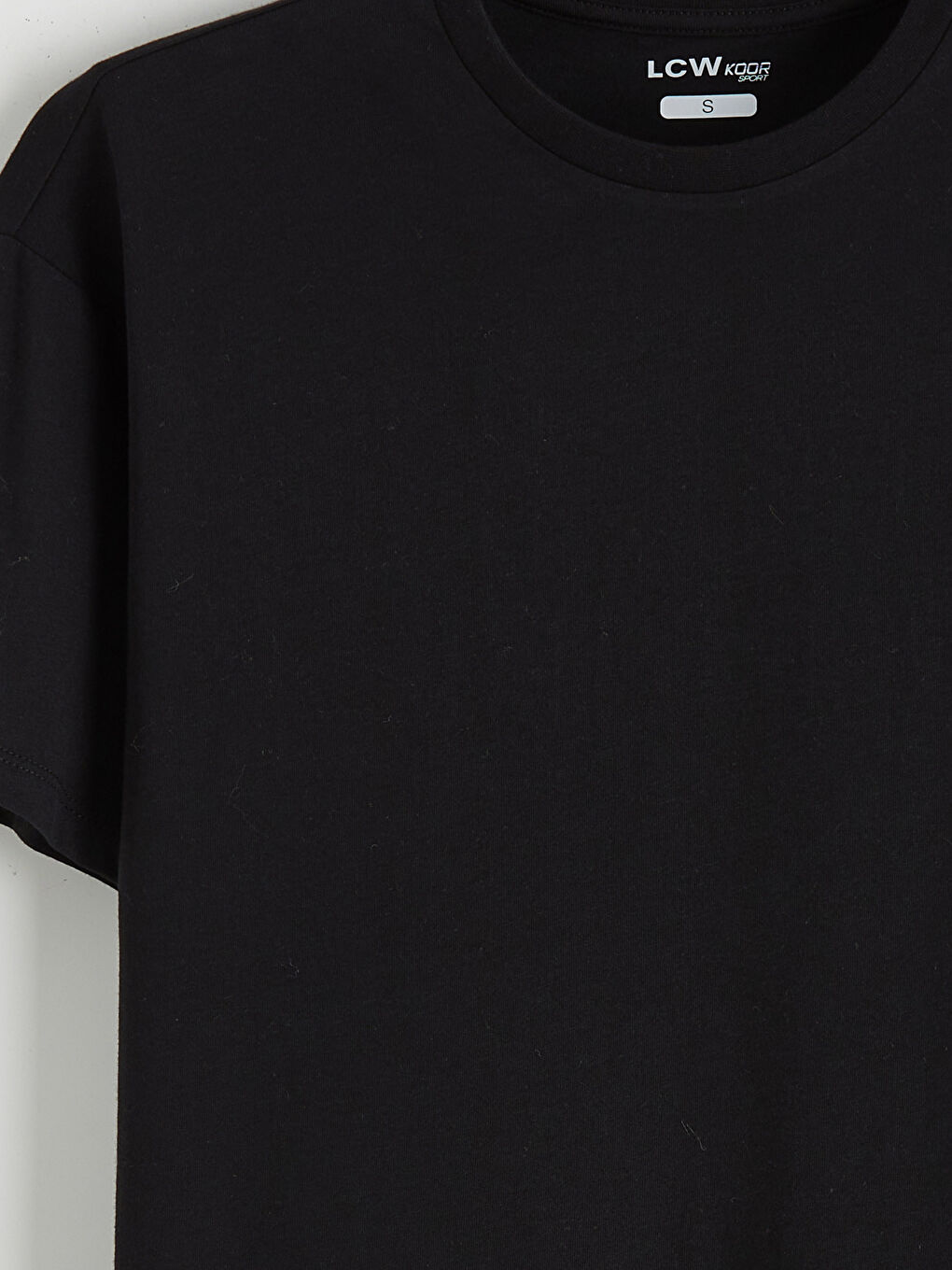 Siyah Bisiklet Yaka Baskılı Oversize Kadın Spor Tişört-6