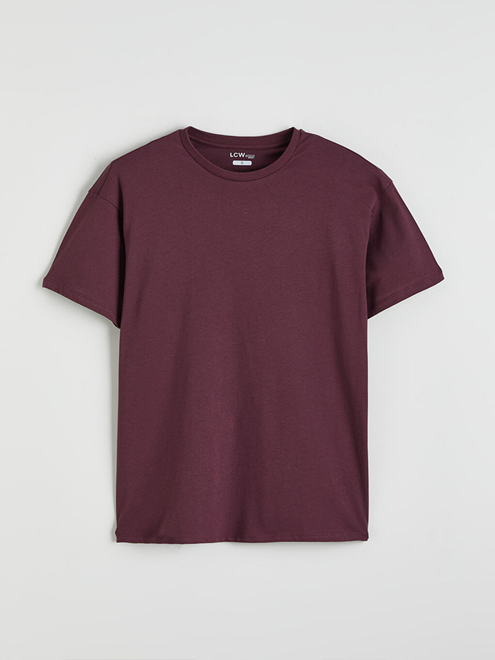 Bordo Bisiklet Yaka Baskılı Oversize Kadın Spor Tişört-5