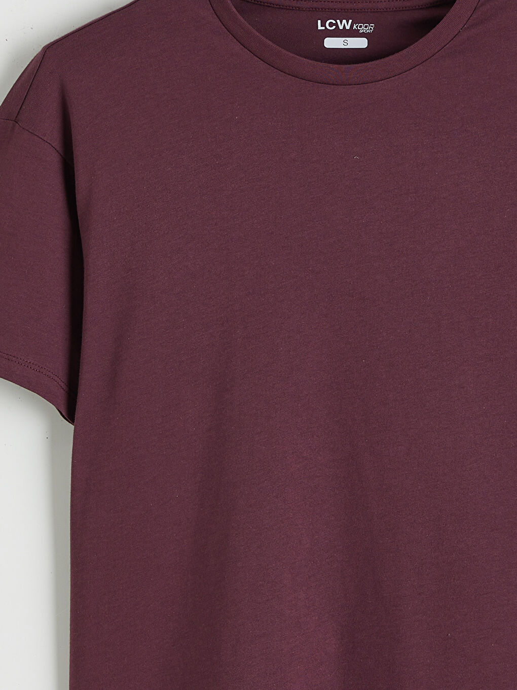 Bordo Bisiklet Yaka Baskılı Oversize Kadın Spor Tişört-7